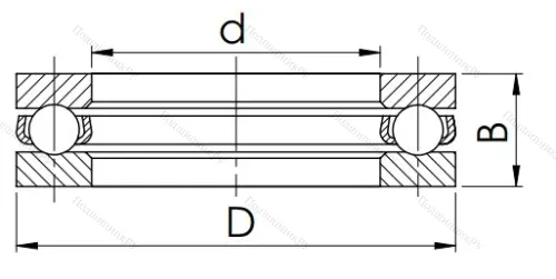 Упорный шариковый подшипник 8318 (51318) в Тюмени