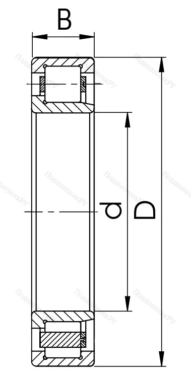 Цилиндрический роликовый подшипник 42516 Л (NJ 2216 M) в Тюмени