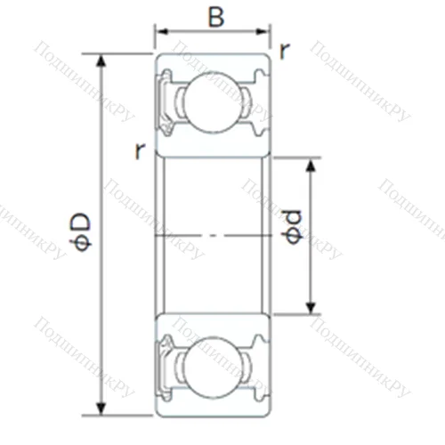 Подшипник шариковый радиальный 6805NSE