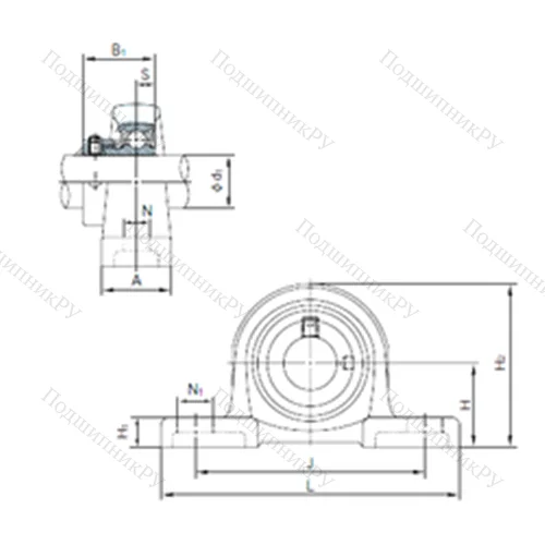 Подшипниковый узел шариковый радиальный KHLLP 201AJ