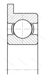 Модификация подшипника 5-184008/2,5Ю2Т размер 2,5x6/7,1x1,8 от производителя  ГПЗ-31
