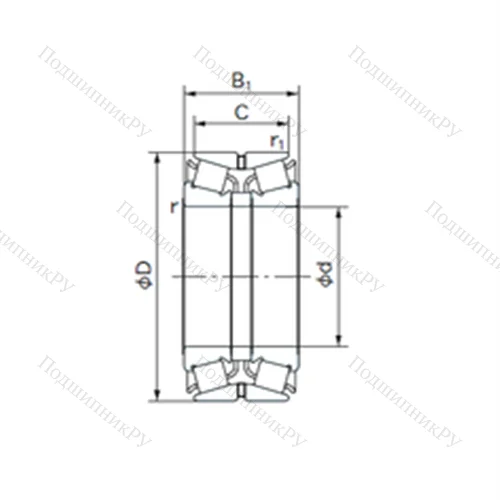Подшипник роликовый радиально-упорный 105KBE 03