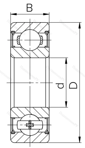 Шариковый однорядный подшипник 80104 (6004 ZZ) в Тюмени