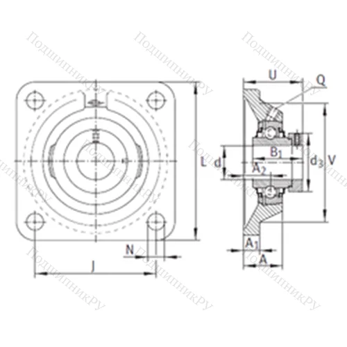 Подшипниковый узел шариковый радиальный RCJ 120