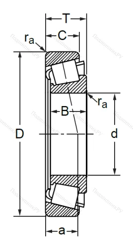 Конический роликовый подшипник 7312 (30312) в Тюмени