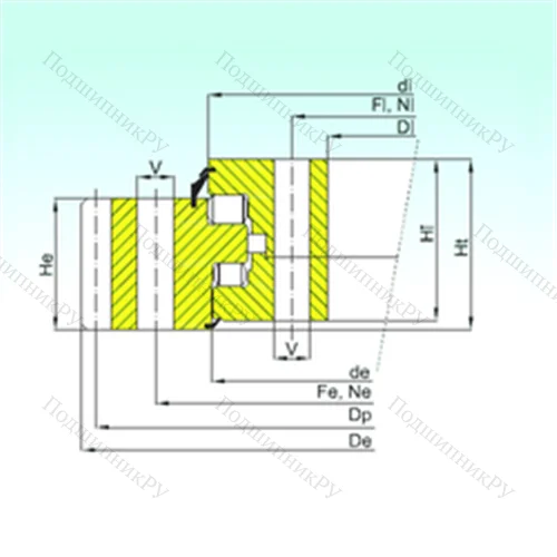 Подшипник роликовый опорно-поворотный ER 3.40.3550.400-1SPPN