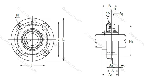 Подшипниковый узел UCFC 210 в Тюмени