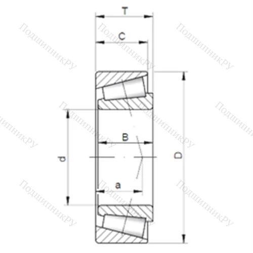 Подшипник роликовый радиально-упорный 32007 AX от производителя  CX