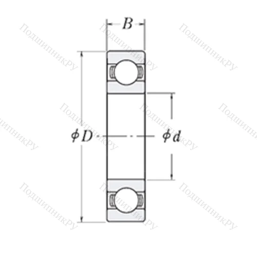 Подшипник шариковый радиальный LJ 7/8