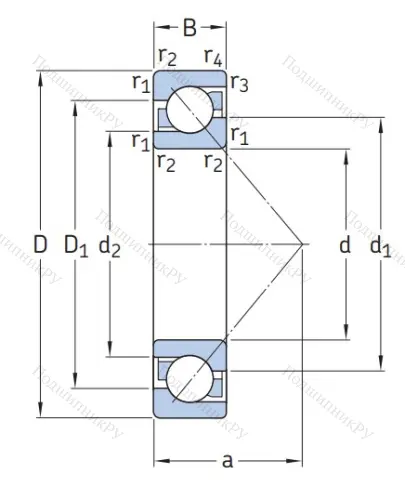 Однорядный шариковый подшипник 7313 BECBM от производителя  SKF Однорядный шариковый подшипник 7313 BECBM от производителя  SKF