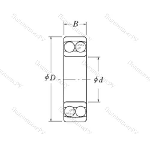 Подшипник шариковый радиальный самоцентрирующийся NLJ 1.1/4