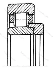 Подшипник NU 328ECMA+HJ 328 размер 140x300x77/62 от производителя  SKF
