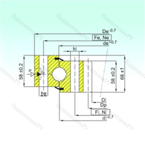 Подшипник шариковый опорно-поворотный ZB 1.25.1754.400-1SPPN
