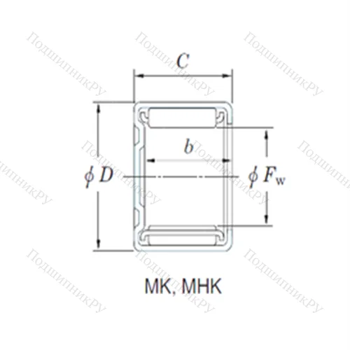 Подшипник игольчатый радиальный MK 571