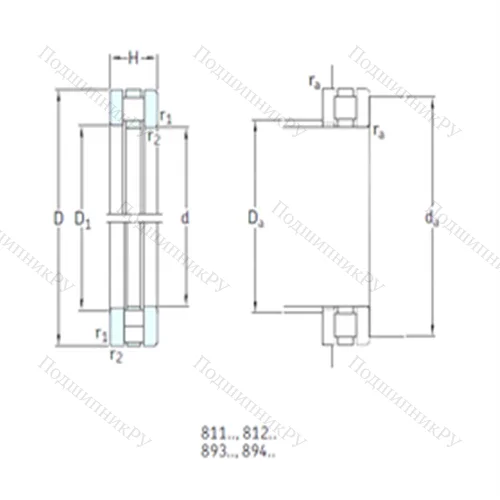 Подшипник роликовый упорный 89444M от производителя  SKF