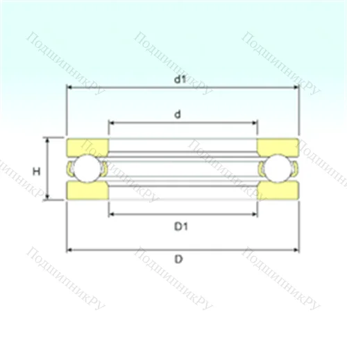 Подшипник шариковый упорный 511/1400 от производителя  ISB