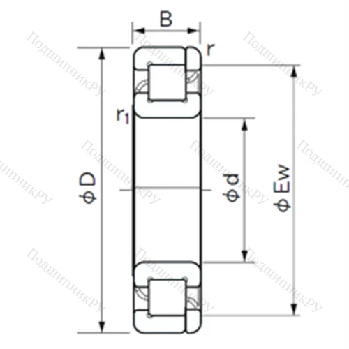 Подшипник роликовый радиальный NP 428
