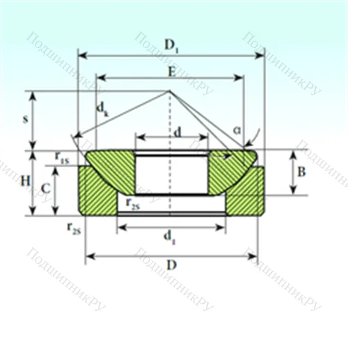 Подшипник скольжения сферический GX 10 CP