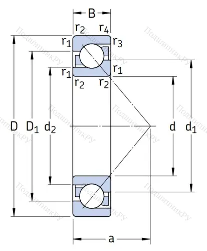 Однорядный шариковый подшипник 7213 BEP от производителя  SKF Однорядный шариковый подшипник 7213 BEP от производителя  SKF