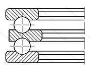 Подшипник  52306 (38306) размер 25x60x38 от производителя  SKF