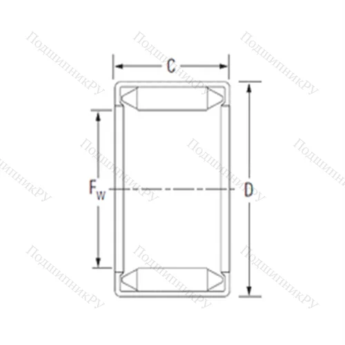 Подшипник игольчатый радиальный BM 2516