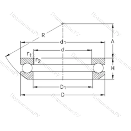 Подшипник шариковый упорный 53238