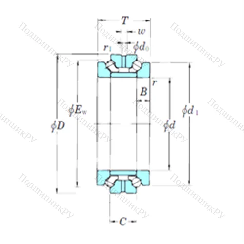Подшипник шариковый упорно-радиальный 234710B от производителя  KOYO