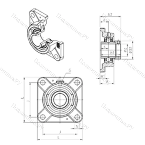 Подшипниковый узел шариковый радиальный EXFE 212