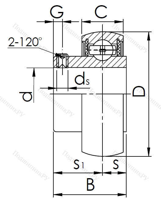 Корпусный подшипник SB 202 в Тюмени