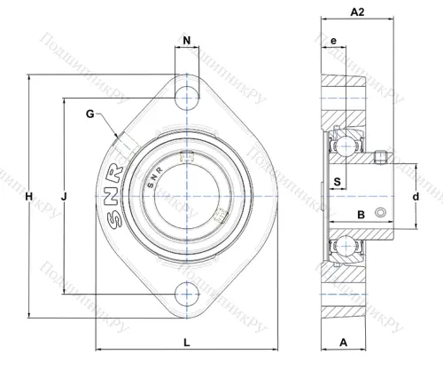 Подшипниковый узел ESFD 205 CN в Тюмени