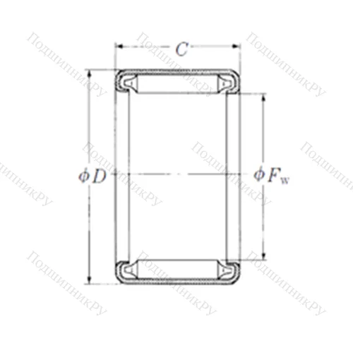 Подшипник игольчатый радиальный F-59