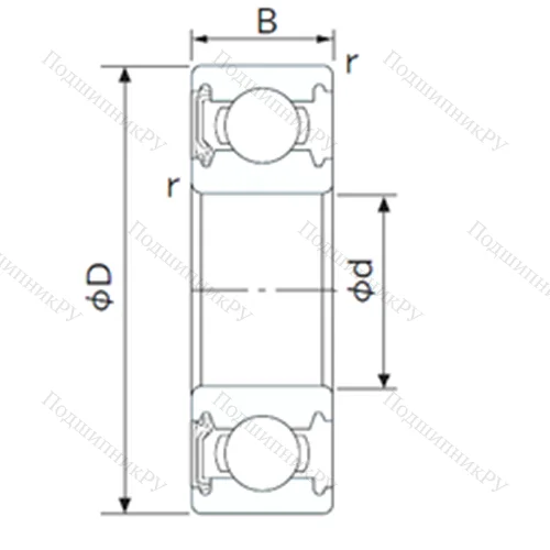 Подшипник шариковый радиальный 6806NKE
