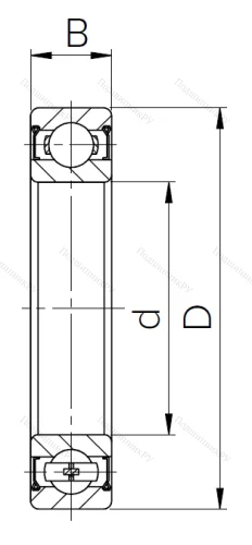 Шариковый однорядный подшипник 80104 (6004 ZZ) в Тюмени