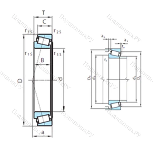 Подшипник роликовый радиально-упорный PSL 612-307