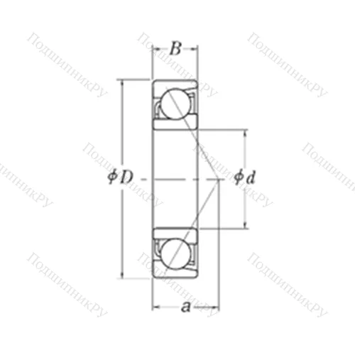 Подшипник шариковый радиально-упорный LJT 1.7/8