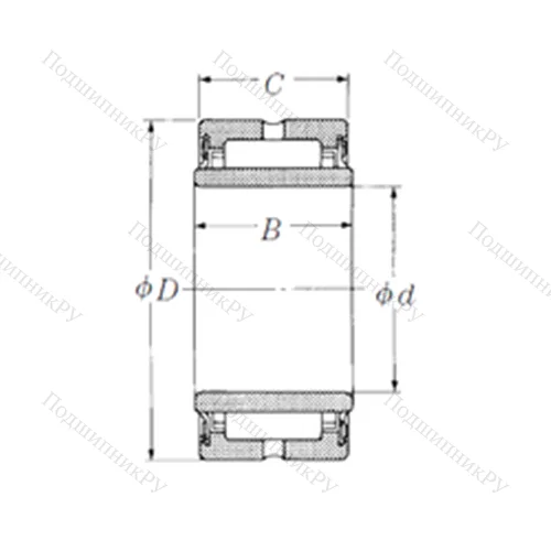 Подшипник игольчатый радиальный NA 4908TT