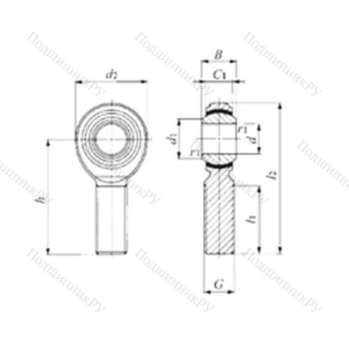 Подшипник скольжения сферический POS 22EC