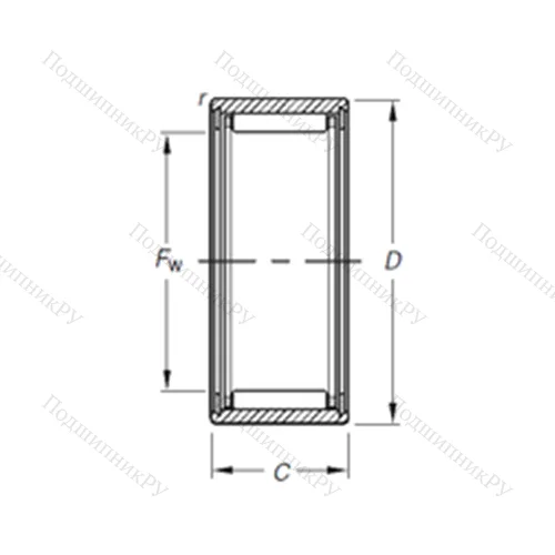 Подшипник игольчатый радиальный NK 9/12