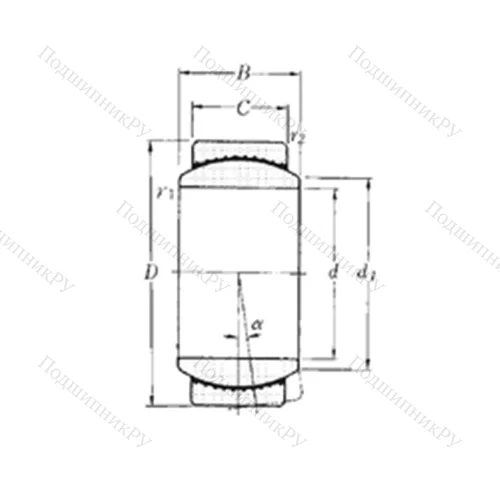 Подшипник скольжения сферический SAR 1-20