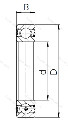 Шариковый однорядный подшипник 180104 (6004 2RS) в Тюмени
