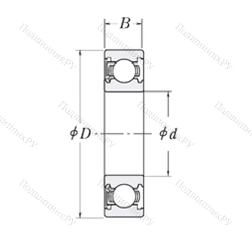 Подшипник шариковый радиальный MJ 1.1/8-RS от производителя  RHP