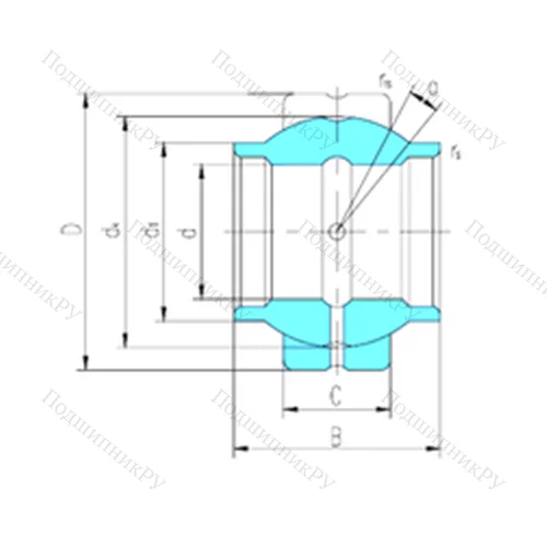 Подшипник скольжения сферический GEWZ 22ES от производителя  LS