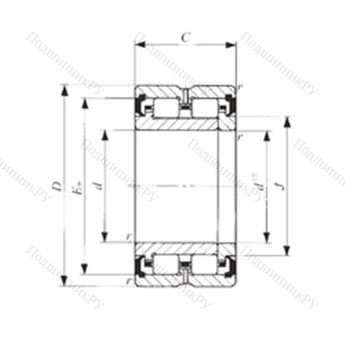 Подшипник роликовый радиальный TRU 203825UU
