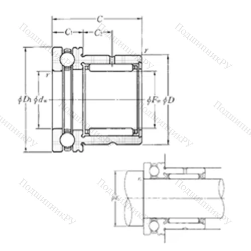 Подшипник комбинированный NKX 30T 2