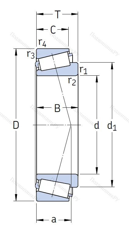 Конический роликовый подшипник 31305 J 2
