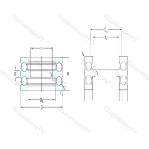 Подшипник шариковый упорный 52210 от производителя  SKF