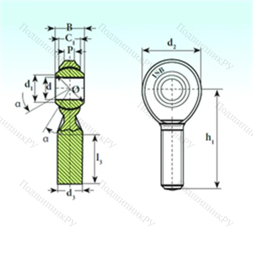 Подшипник скольжения сферический TSM.R 14