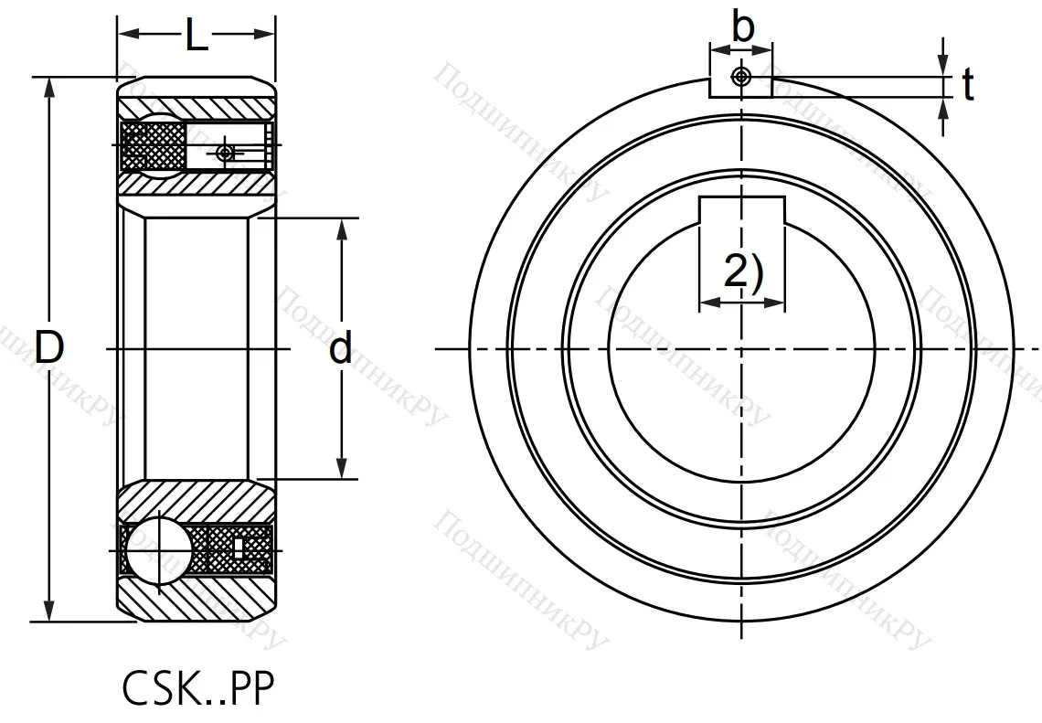 Подшипник обгонной муфты  CSK 15 PP в Тюмени