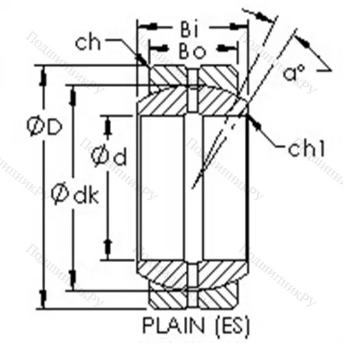 Подшипники скольжения, дюймовая серия GEGZ 88ES от производителя  AST Подшипники скольжения, дюймовая серия GEGZ 88ES от производителя  AST