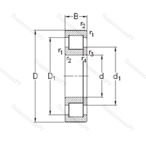Подшипник роликовый радиальный NUP 230-E-MA 6